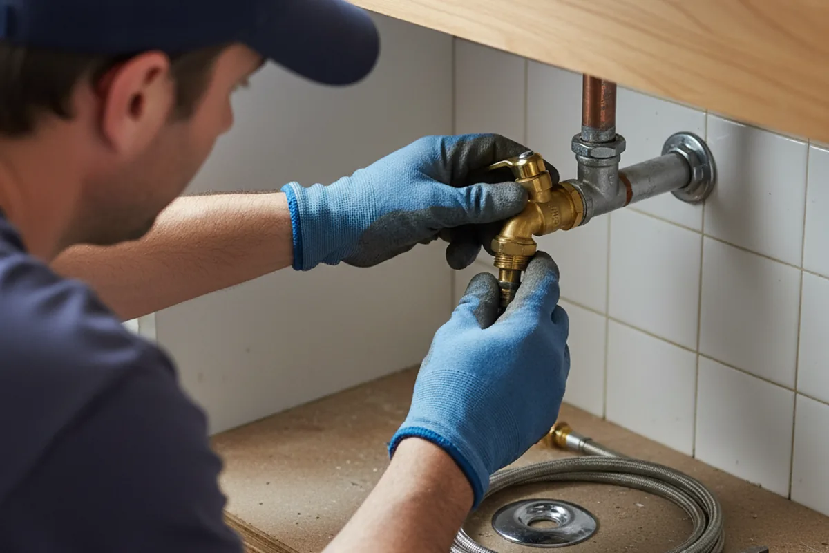 Shutoff valve and fitting work during Well Pump Repair in Mayfield